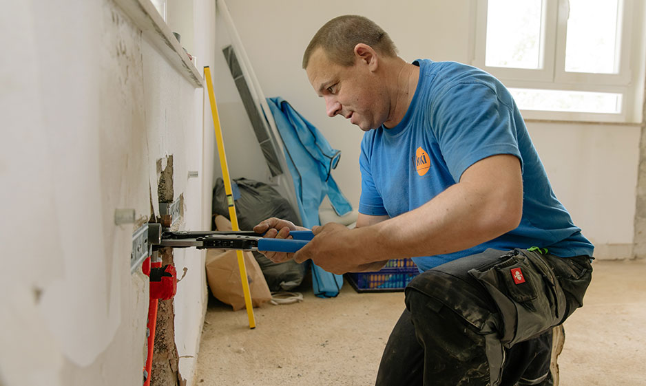 Sanitärinstallation im Rohbau in Reutlingen konstruktion